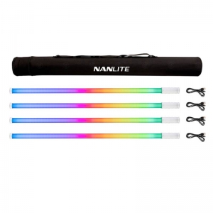 NANLITE PAVOTUBE T8-7X 4er-SET RGBWW Multi-Color Studioleuchte Röhrenleuchte 